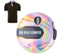 Golf Punch Counter, Portable Mini Multicoloured Touch Reset 3.05 cm, Golf Score Keeper, for Men and Women, Suitable for Putting Green, Driving Range, Backyard, Training and Competition