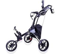 Golf Push Cart - Folding Automatic Trolley with Handbag & Umbrella Stand for Golf Course