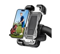 Golf Push Cart Phone Holder Silicone Protection 360° Rotatable Phone Mount Compatible with Clicgear, Sun Mountain, Caddytek, Rovic, Caddy, Bag Boy, Golf Push Cart Accessories for Cell Phones