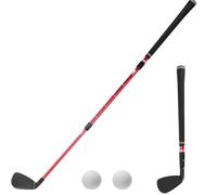 Golf Putter Adjustable, Golf Putter Extendable Shaft for Kids & Adults Mini Golf Putting Game, Suitable for Left and Right Hand, Golf Club Set with 2 Balls for Kids Teenagers Adults (Black + Red)