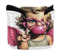 Golf Putter Cover Mallet Magnetic Closure Golf Putter Headcovers for Most Brand PU Leather Waterproof Valentine Cupid Kid Bubble Gum