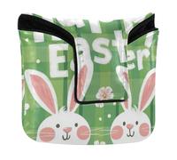 Golf Putter Cover Mallet Magnetic Closure Putter Headcover for Mallets and Square PU Leather Waterproof Easter Day Mr & Mrs