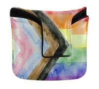Golf Putter Cover Mallet Magnetic Snap Progress Pride Flag Rainbow