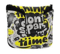 Golf Putter Cover Mallet Magnetic Snap Think Dont Spare Me Time Golf Putters Headcovers for Men and Women Waterproof PU Leather funda para Palos de Golf de práctica