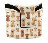 Golf Putter Cover PU Leather Goldendoodle Puppy