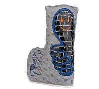 Golf Putter Cover Synthetic Leather with Thumb Embroidery Magnet Golf Club Blade Putter Head Cover for Scotty Cameron Odyssey Taylormade Titleist Ping (Grey)