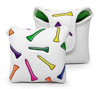 Golf Putter Covers,Colorful Tee Mallet Putter Headcover Golf Putter Covers Leather Mallet Putter Head Cover with Magnetic Closure Golf Club Covers for Most Brand Putter
