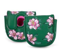 Golf Putter Covers DF3 Putter Headcover Azalea Embroidery Mallet Putter Covers with Magnetic Closure fit lab DF3 Putter, Green