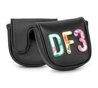 Golf Putter Covers Lucky Clover DF3 Putter Headcover Mallet Putter Cover with Magnetic Closure Golf Club Covers Leather Golf Headcover for LAB DF3 Putters (for DF3 Putter Black)