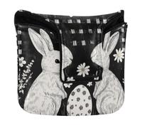 Golf Putter Covers Magnetic Closure Golf Putter Headcover for Most Brand PU Leather Waterproof Easter Day Mr & Mrs