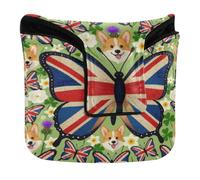 Golf Putter Covers Magnetic Closure Putter Headcovers for Most Brand Waterproof PU Leather British Flag Butterfly Flag