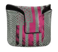 Golf Putter Covers Magnetic Putters Headcover for Mallets and Square Waterproof PU Leather Blush USA Flag Distressed Vintage Style