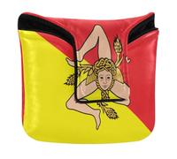 Golf Putter Covers Mallet with Magnetic Closure Flag of Sicilian