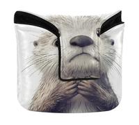 Golf Putter Covers Mallet with Magnetic Closure Putter Headcover for Most Brand Waterproof PU Leather Cartoon Funny Sea Otter Sorrow