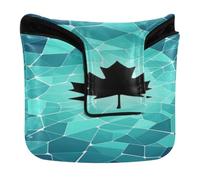 Golf Putter Covers Mallet with Magnetic Closure Putter Headcovers for Mallets and Square Waterproof PU Leather Brown Classic Checkered
