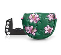 Golf Putter Covers OZ1 Mallet Putter Headcover Azalea Embroidery Leather Golf Club Covers with Magnetic for OZ1,MEZZ1,MEZZ1 MAX Putter Center Shafted Mallet Putters