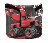 Golf Putter Covers with Magnetic Closure Putters Headcovers for Mallets and Square PU Leather Waterproof Valentine Loads of Love Red Truck