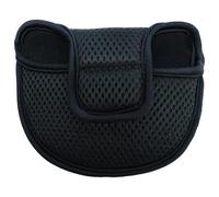 Golf Putter Head Cover for Half Mallet, Black Mesh Nylon Golf Club Protector, 5.5 x 4 in / 14 x 10 cm, Easy-Grab Single Ear Design, Breathable and Wear-Resistant Material