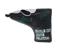 Golf Putter Headwear, Panda Cartoon Cute Big Semicircle Straight Rod Head Cover, Half Round Golf Putter Sleeve, Protect Golf Iron Heads from Impact Damage and Scratches
