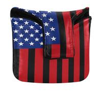 Golf Putter Mallet Head Cover Magnetic Putters Headcovers for Most Brand PU Leather Stars and Stripes Star Pattern USA Flag