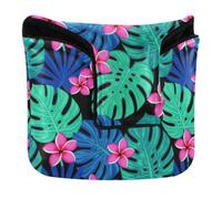 Golf Putter Mallet Head Cover Magnetic Snap Hawaii Flower Hibiscus