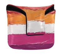 Golf Putter Mallet Head Cover Magnetic Sunset Lesbian Pride Flag LGBT