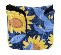 Golf Putter Mallet Head Cover with Magnetic Closure Putters Headcover for Most Brand Waterproof PU Leather Parents' Day Beautiful Sunflower