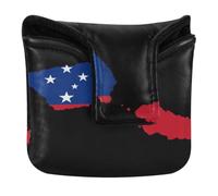 Golf Putter Mallet Head Cover with Magnetic Closure | Putters Headcovers for Mallets and Square PU Leather Waterproof Zimbabwe National Pride Flag