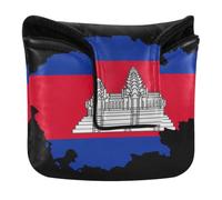 Golf Putter Mallet Head Cover with Magnetic Closure | Putters Headcovers for Mallets and Square PU Leather Waterproof Zimbabwe National Pride Flag