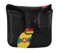 Golf Putter Mallet Head Cover with Magnetic Closure | Putters Headcovers for Mallets and Square PU Leather Waterproof Zimbabwe National Pride Flag