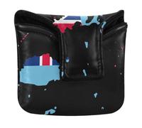 Golf Putter Mallet Head Cover with Magnetic Closure | Putters Headcovers for Mallets and Square PU Leather Waterproof Zimbabwe National Pride Flag