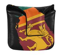 Golf Putter Mallet Head Cover with Magnetic Closure | Putters Headcovers for Mallets and Square PU Leather Waterproof Zimbabwe National Pride Flag