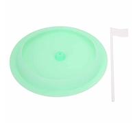 Golf Putter Practice Silicone Disc Hole Putting Cup with Plastic Target Flag All Direction Golf Putting Training Aid for Indoor Outdoor Home Office Use Green White 6.3in