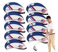 Golf Putter Racket Headcovers, Golf Club Headcases, 10 x Golf Iron Covers, Robust Golf Club Protective Covers, Stylish Golf Club Headwear for Men, Outdoor Sports