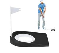 Golf Putting Cup, Putter Practice Trainer, Ball Drop Design, Flag Attachment Included and Golf Skills Training Aid for Indoor, Outdoor, Backyard, Greens, 6.81x5.24 Inches