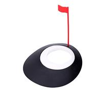 Golf Putting Cup Putter Trainer Aid Regulation Sized Plastic Practice Tool for Indoor Outdoor Home Office Garage Yard White Red 20x17.5cm (Type A)