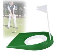 Golf Putting Cup with Flag, Putting Hole Portable Golf Training Aid for Practice, Portable Golf Practice Aid for Home and Office, Ideal for Indoor Putting Drills (Green 1pcs)