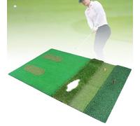 Golf Putting Green, Durable Multi-functional Hitting Mat with Simulated Sandpit Area, Foldable for Convenient Home Office Backyard Practice