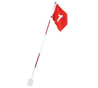 Golf Putting Green Flagpole, 5-Section Removable with Red Flag, Hole Cup Practice Set Portable Training Accessory for Home Backyard, Golf Course, Indoor Simulator Use