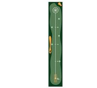 Golf Putting Mat - 50x300cm Nylon Thermoplastic Rubber Practice | Indoor Green Trainer | Alignment Guide Accuracy Power Control Skill Improvement Equipment Home Yard Garden Gym