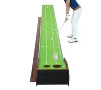 Golf Putting Mat, Golf Training Aid with Non-Slip and Double Holes - Foldable Putting Mat, Suitable for Men, Adults and Beginners as well as for Outdoor, Garden, Yard, Home