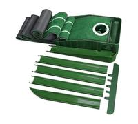 Golf Putting Mat - Green Portable for Home | Training with Alignment Guide, Velour Training Mat, Automatic Ball Return System, Non Slip Base