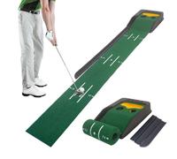 Golf Putting Mat - Professional Practice Pad, 100x16.34x1.57 Inches Golfer Training Green with Hitting Design, Portable Mat, Indoor Lawn Simulator, Outdoor Home Gym Equipment for Improvement