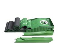 Golf Putting Mat with Automatic Ball Return, Indoor Green for Home Office Practice, Precision Alignment Guide Training Aid, Portable Realistic Turf Track, Gift for Avid Players