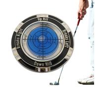Golf Putting Reader, Compact Double Sided Round Golf Putting Level | Ball Marker Level, Green Reading Aid Accessories for Men and Women