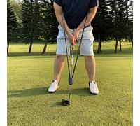 Golf Putting Training Aid, Putting Alignment Trainer with 2 Steel Rods, Attaches to Any Putter, Portable Practice Tool for Indoor Outdoor Use, for Golfers All Levels