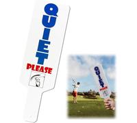 Golf Quiet Sign 1 2 Value Pack Professional Silent Indicator Board, Durable PVC Material with Clear Lettering, Perfect Golf Course Accessory for Tournaments Practice (1 Pack)