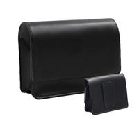 Golf Range Finder Bag Case - Portable Leather Pouch | Rangefinder Waist Bag Accessory | Compact Protective PU Sleeve for Belt Or Hook, Waterproof Shockproof Soft Lining, Black, 13x9.5x4.2cm, Black