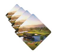 Golf Resort Park Car Air Freshener Cards for Women Men 4 Pack Cute Car Accessories Long Lasting Scent Car Diffuser Hanging Auto Aromatherapy Tablets Car Fresheners Gifts
