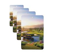 Golf Resort Park Car Air Freshener Cards for Women Men 4 Pack Cute Car Accessories Long Lasting Scent Car Diffuser Hanging Auto Aromatherapy Tablets Car Fresheners Gifts
